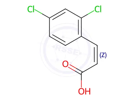 Chemical structure of (Z)-3-(2,4-Dichlorophenyl)acrylic acid