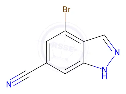 Chemical structure of 4-Bromo-1H-indazole-6-carbonitrile