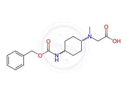 Chemical structure of 2-((4-(((Benzyloxy)carbonyl)amino)cyclohexyl)(methyl)amino)acetic acid