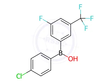 Chemical structure of (4-Chlorophenyl)(3-fluoro-5-(trifluoromethyl)phenyl)(hydroxy)borane