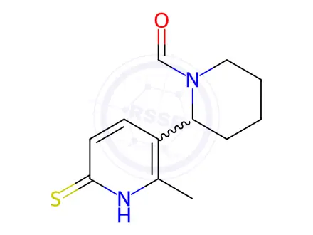 Chemical structure of 2-(6-Mercapto-2-methylpyridin-3-yl)piperidine-1-carbaldehyde