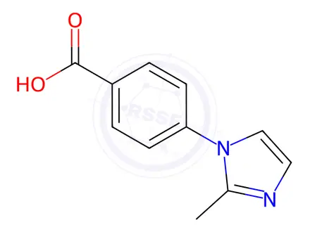 Chemical structure of 4-(2-Methyl-1H-imidazol-1-yl)benzoic acid