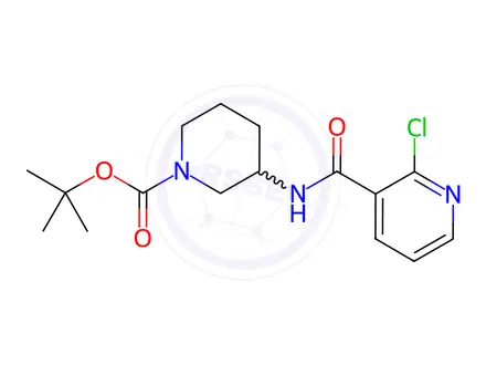 Chemical structure of 3-[(2-Chloro-pyridine-3-carbonyl)-aMino]-piperidine-1-carboxylic acid tert-butyl ester
