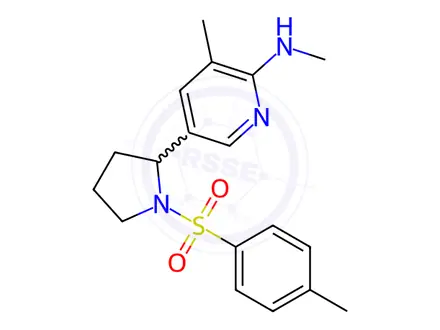 Chemical structure of N,3-Dimethyl-5-(1-tosylpyrrolidin-2-yl)pyridin-2-amine