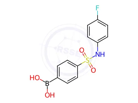 Chemical structure of (4-(n-(4-Fluorophenyl)sulfamoyl)phenyl)boronic acid