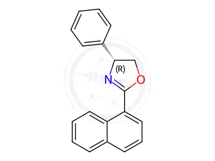 Chemical structure of (4R)-4,5-Dihydro-2-(1-naphthalenyl)-4-phenyloxazole