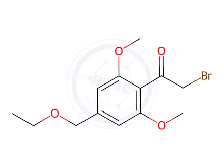 Chemical structure of 2-Bromo-1-(4-ethoxymethyl-2,6-dimethoxy-phenyl)-ethanone