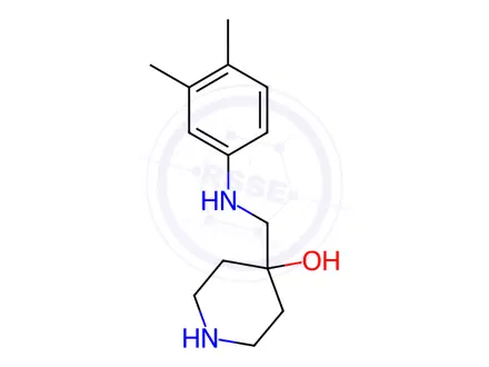 Chemical structure of 4-(((3,4-Dimethylphenyl)amino)methyl)piperidin-4-ol