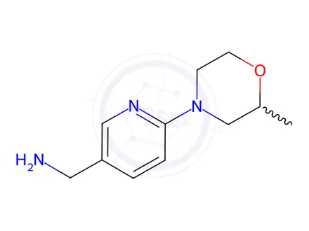 Chemical structure of (6-(2-Methylmorpholino)pyridin-3-yl)methanamine