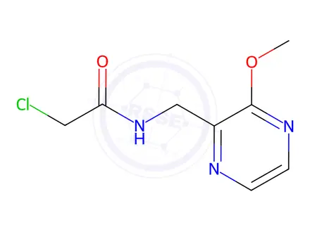 Chemical structure of 2-Chloro-N-methyl-N-(3-methylsulfanyl-pyrazin-2-ylmethyl)-acetamide
