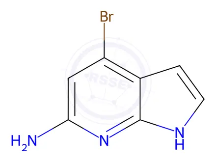 Chemical structure of 4-bromo-1H-pyrrolo[2,3-b]pyridin-6-amine