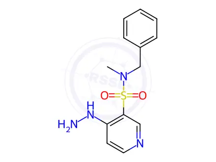 Chemical structure of N-benzyl-4-hydrazinyl-N-methylpyridine-3-sulfonamide