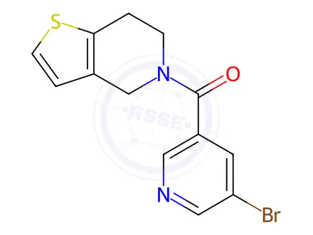 Chemical structure of (5-Bromopyridin-3-yl)(6,7-dihydrothieno[3,2-c]pyridin-5(4h)-yl)methanone