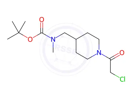 Chemical structure of tert-Butyl ((1-(2-chloroacetyl)piperidin-4-yl)methyl)(methyl)carbamate