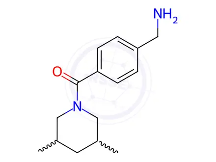 Chemical structure of (4-(Aminomethyl)phenyl)(3,5-dimethylpiperidin-1-yl)methanone