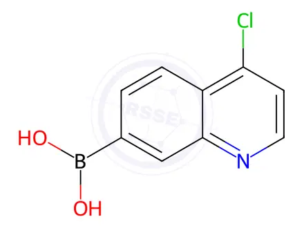 Chemical structure of (4-Chloroquinolin-7-yl)boronic acid
