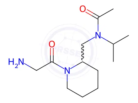 Chemical structure of N-((1-(2-Aminoacetyl)piperidin-2-yl)methyl)-N-isopropylacetamide