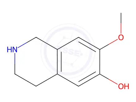 Chemical structure of 7-Methoxy-1,2,3,4-tetrahydroisoquinolin-6-ol