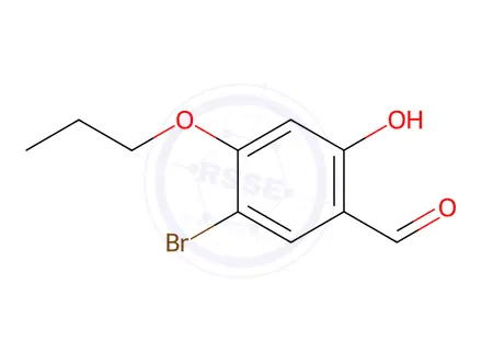Chemical structure of 5-Bromo-2-hydroxy-4-propoxybenzaldehyde