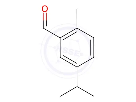 Chemical structure of Benzaldehyde, 2-methyl-5-(1-methylethyl)-(9CI)