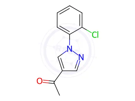Chemical structure of 1-(1-(2-Chlorophenyl)-1H-pyrazol-4-yl)ethan-1-one