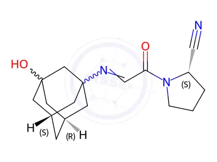 Chemical structure of Vildagliptin Impurity ZA8