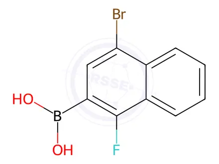 Chemical structure of (4-bromo-1-fluoro-2-naphthyl)boronic acid