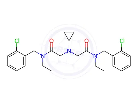 Chemical structure of N-(2-Chloro-benzyl)-2-({[(2-chloro-benzyl)-ethyl-carbaMoyl]-Methyl}-cyclopropyl-aMino)-N-ethyl-acetaMide