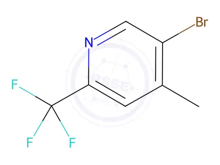 Chemical structure of 5-Bromo-4-methyl-2-(trifluoromethyl)pyridine