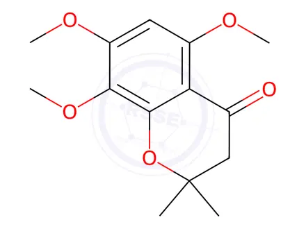 Chemical structure of 5,7,8-Trimethoxy-2,2-dimethylchroman-4-one