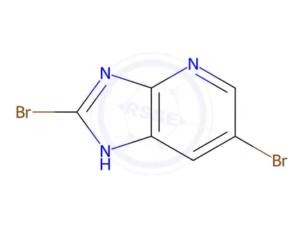 Chemical structure of 2,6-Dibromo-3H-imidazo[4,5-b]pyridine