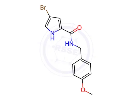 Chemical structure of 4-Bromo-N-(4-methoxybenzyl)-1h-pyrrole-2-carboxamide