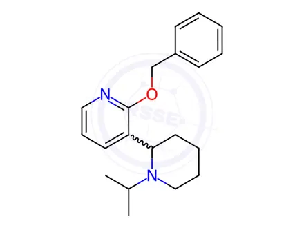 Chemical structure of 2-(Benzyloxy)-3-(1-isopropylpiperidin-2-yl)pyridine