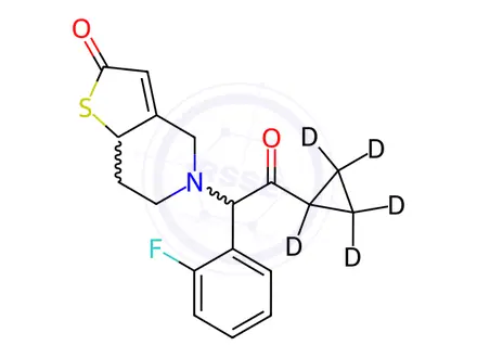 Chemical structure of Prasugrel Impurity 1-d5