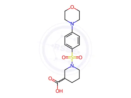 Chemical structure of 1-(4-Morpholinobenzenesulfonyl)piperidine-3-carboxylic acid