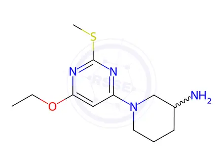 Chemical structure of 1-(6-Ethoxy-2-Methylsulfanyl-pyriMidin-4-yl)-piperidin-3-ylaMine hydrochloride