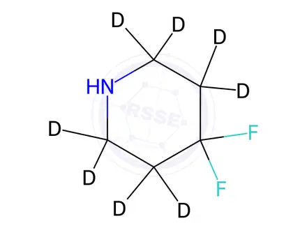 Chemical structure of 4,4-difluoropiperidine-2,2,3,3,5,5,6,6-d8