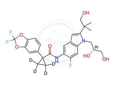 Chemical structure of Tezacaftor D4