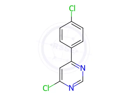 Chemical structure of 4-chloro-6-(4-chlorophenyl)pyrimidine