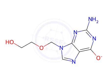 Chemical structure of Acyclovir Sodium