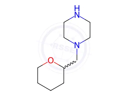 Chemical structure of Piperazine, 1-[(tetrahydro-2H-pyran-2-yl)methyl]-(9CI)