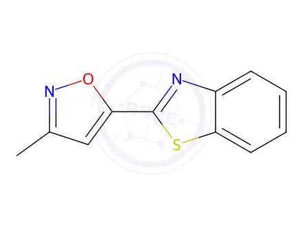 Chemical structure of Benzothiazole, 2-(3-methyl-5-isoxazolyl)-(9CI)