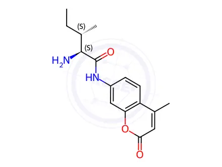 Chemical structure of H-Ile-Amc