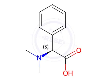 Chemical structure of (S)-2-(Dimethylamino)-2-phenylacetic acid hydrochloride