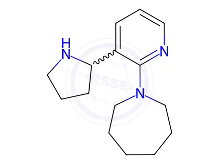 Chemical structure of 1-(3-(Pyrrolidin-2-yl)pyridin-2-yl)azepane