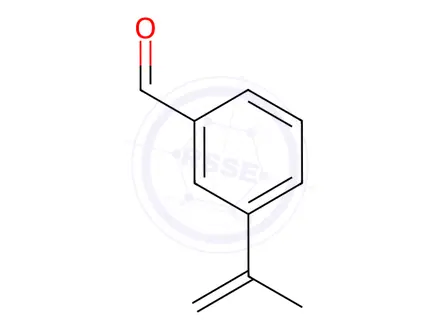 Chemical structure of Benzaldehyde, 3-(1-methylethenyl)-(9CI)