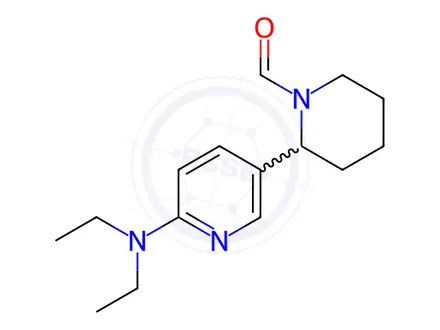 Chemical structure of 2-(6-(Diethylamino)pyridin-3-yl)piperidine-1-carbaldehyde