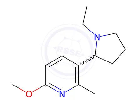 Chemical structure of 3-(1-Ethylpyrrolidin-2-yl)-6-methoxy-2-methylpyridine