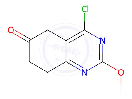 Chemical structure of 4-Chloro-2-methoxy-7,8-dihydroquinazolin-6(5H)-one