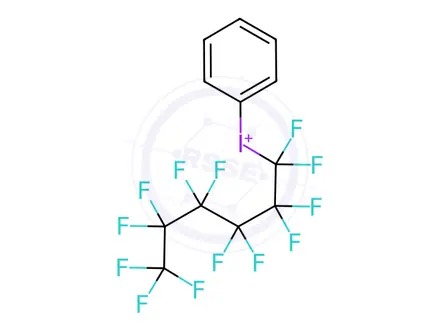 Chemical structure of (Perfluorohexyl)phenyliodonium Trifluoromethanesulfonate